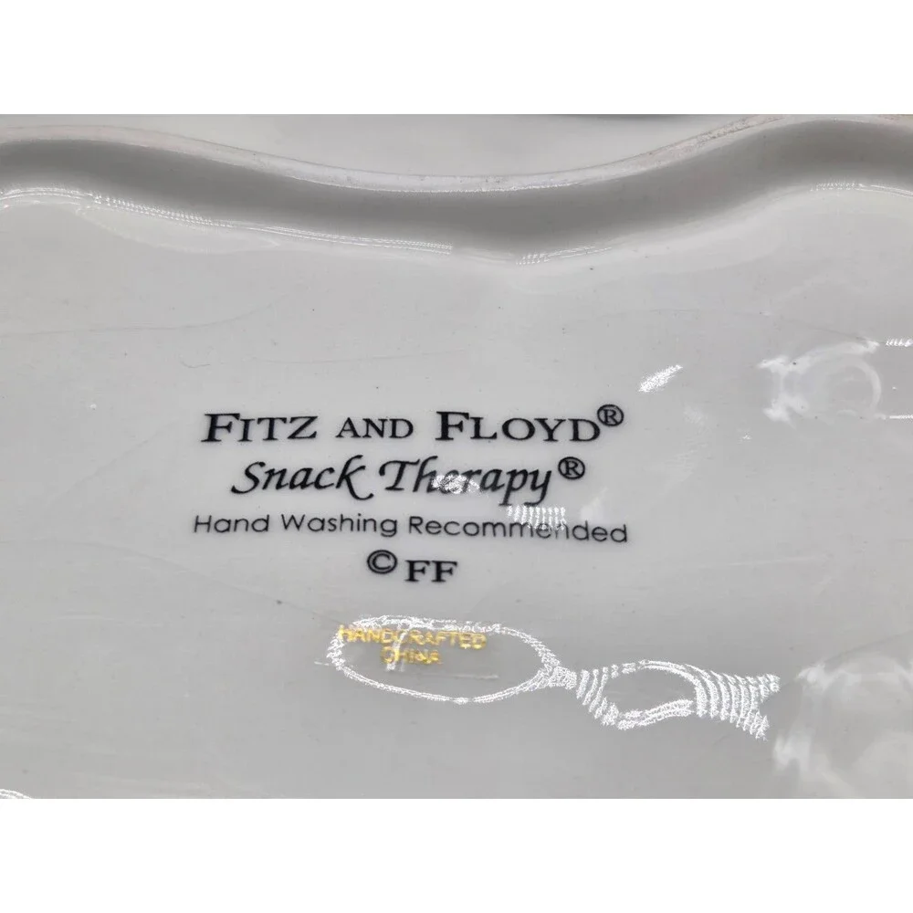 Fitz And Floyd Christmas Santa Jolly Snack Therapy Wall Hanging Tray 2009